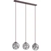 Image de Lindby - hanglamp - 3lichts - Glas, ijzer - E14 - bruin, rookgrijs
