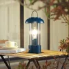 Image de Lindby - Terraslampen- met dimmer - 1licht - Glas, ijzer - H: 36.4 cm - E27 - blauw, helder - Inclusief lichtbron