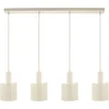 Image de Lindby - hanglamp - 4lichts - IJzer - H: 21.5 cm - E27 - beige