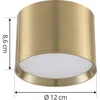 Image de Lindby - LED plafondlamp - 1licht - Aluminium - H: 8.6 cm - goud - Inclusief lichtbron