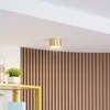 Image de Lindby - LED plafondlamp - 1licht - Aluminium - H: 6.5 cm - goud - Inclusief lichtbron