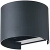 Image de Lindby - slimme wandlamp buiten - RGB - met dimmer - CCT - 1licht - Aluminium, polycarbonaat - H: 10 cm - donkergrijs - Inclusief lichtbron