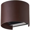 Image de Lindby - slimme wandlamp buiten - RGB - met dimmer - CCT - 1licht - Aluminium, polycarbonaat - H: 10 cm - roestbruin - Inclusief lichtbron