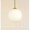 Image de Lucande - hanglamp - 1licht - Glas, metaal - E27 - wit, zwart