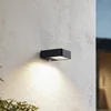 Image de Lucande - solar buitenlamp - Gegoten aluminium, glas - H: 5 cm - zandzwart, transparant