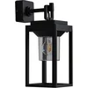 Image de Lucande - Wandlamp buiten - 1licht - Aluminium, acryl - H: 43 cm - E27 - zwart