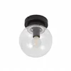 Image de Lucande - Plafondlamp badkamer - 1licht - Glas, staal - H: 18 cm - E14 - zwart, helder