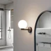 Image de Lucande - Wandlamp - 1licht - Staal, glas - H: 16.7 cm - G9 - zwart