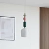 Image de Lindby - hanglamp - 1licht - Keramiek - E14 - opaal, messing, groen, roze