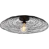Image de Lindby - plafondlamp - 1licht - IJzer - H: 15 cm - E27 - zwart