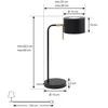 Image de Lindby - Tafellamp - 1licht - Metaal, ijzer - H: 43.5 cm - E27 - zwart