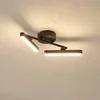 Image de Lindby - LED plafondlamp - 2lichts - IJzer, aluminium, kunststof - H: 10.5 cm - zwart - Inclusief lichtbronnen