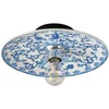 Image de Lucande - wandlamp - 1licht - Keramiek, metaal - H: 8.6 cm - E27 - wit, blauw
