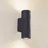 Image de Lindby - Wandlamp buiten - 2lichts - Beton, glas - H: 25 cm - GU10 - antraciet