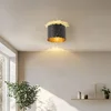 Image de Lindby - plafondlamp - 1licht - Metaal - H: 22 cm - E27 - zwart, goud