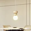 Image de Lucande - hanglamp - 1licht - Keramiek, glas - H: 18.3 cm - E14 - wit, geel (Pantone 13-1308TXC)