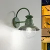 Image de Lindby - Wandlamp buiten - 1licht - Staal, glas - H: 32.8 cm - E27 - groen