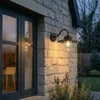 Image de Lindby - Wandlamp buiten - 1licht - Aluminium, glas - H: 29 cm - E27 - roest, helder