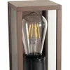 Image de Lindby - Wandlamp buiten - 1licht - Aluminium, glas - H: 22.5 cm - E27 - roestkleurig, transparant