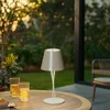 Image de Lindby - Terraslampen- met dimmer - 1licht - Metaal, kunststof - H: 25 cm - saliegroen - Inclusief lichtbron