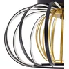Image de Lucande - LED plafondlamp- met dimmer - 1licht - IJzer, polycarbonaat - H: 23 cm - zwart, goud - Inclusief lichtbron