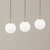 Image de Lucande - hanglamp - 3lichts - Glas, ijzer - H: 20 cm - opaal wit, goud, zwart - Inclusief lichtbronnen