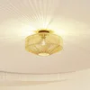 Image de Lindby - plafondlamp - 1licht - IJzer, papier - H: 25.7 cm - E27 - hout, zwart