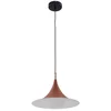 Image de Lindby - hanglamp - 1licht - IJzer - H: 23 cm - G9 - bruin