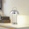 Image de Lindby - LED tafellamp- met dimmer - CCT - 1licht - Ijzer, glas - H: 33 cm - chroom, transparant - Inclusief lichtbron