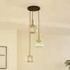 Image de Lindby - hanglamp - 3lichts - Glas, ijzer - H: 18 cm - E27 - groen, amber, rookgrijs