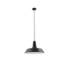 Image de Lindby - hanglamp - 1licht - Metaal - H: 10.5 cm - E27 - zwart, wit