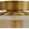 Image de Lindby - plafondlamp - 1licht - Glas, ijzer - H: 15.3 cm - E27 - amber, messing