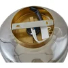 Image de Lindby - plafondlamp - 1licht - Glas, ijzer - H: 15.3 cm - E27 - rookgrijs, messing