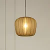 Image de Lindby - Hanglamp - 1licht - Stof - H: 30 cm - E27 - zwart