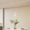 Image de Lindby - hanglamp - 1licht - Gips, glas - H: 25 cm - E27 - wit