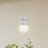 Image de Lindby - hanglamp - 1licht - Gips, glas - H: 23 cm - E27 - wit