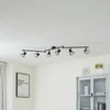 Image de Lindby - plafondlamp - 6lichts - IJzer - H: 22 cm - E14 - zwart