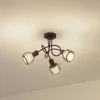 Image de Lindby - plafondlamp - 3lichts - Ijzer, plastic - H: 28.5 cm - E14 - roestkleurig