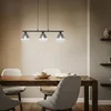 Image de Lindby - hanglamp - 3lichts - Glas, ijzer - H: 15 cm - E14 - rookgrijs, mat zwart