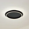 Image de Lindby - LED plafondlamp - 1licht - Acryl, ijzer - H: 6.2 cm - zwart, wit - Inclusief lichtbron
