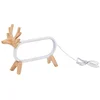 Image de Lindby - LED tafellamp- met dimmer - CCT - 1licht - Aluminium, hout, rubber - H: 23 cm - licht hout, wit - Inclusief lichtbron