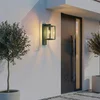Image de Lucande - Wandlamp buiten - 1licht - Aluminium, glas - H: 38 cm - E27 - donkergroen (RAL 6009)