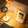 Image de Lindby - Terraslampen- met dimmer - 1licht - Metaal, ABS, polycarbonaat - H: 27.8 cm - champagnegoud, travertijn - Inclusief lichtbron