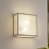 Image de Lucande - Wandlamp buiten - 2lichts - Aluminium, glas - H: 25 cm - E27 - wit, melkglas