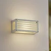 Image de Lucande - Wandlamp buiten - 1licht - Aluminium, glas - H: 12.5 cm - E27 - wit, melkglas