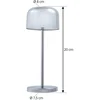 Image de Lucande - Terraslampen- met dimmer - CCT - 1licht - Aluminium, polycarbonaat - H: 20 cm - hoogglans chroom - Inclusief lichtbron