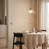 Image de Lindby - hanglamp - 1licht - Glas, aluminium - H: 9 cm - E27 - transparant, messing, zwart