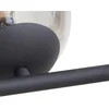 Image de Lindby - hanglamp - 8lichts - Ijzer, glas - H: 14 cm - E14 - zwart, rookgrijs