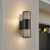 Image de Lindby - Wandlamp buiten - 2lichts - Aluminium, polycarbonaat - H: 32.5 cm - E27 - zwart, opaal
