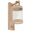 Image de Lindby - Wandlampen buiten - 1licht - Aluminium, kunststof - H: 35 cm - E27 - beige, transparant